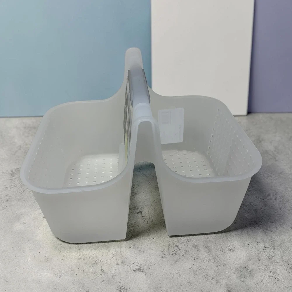 NEW Madesmart Soft Grip Shower Tote Bathroom Caddy Organizer Frosted Clear NWT